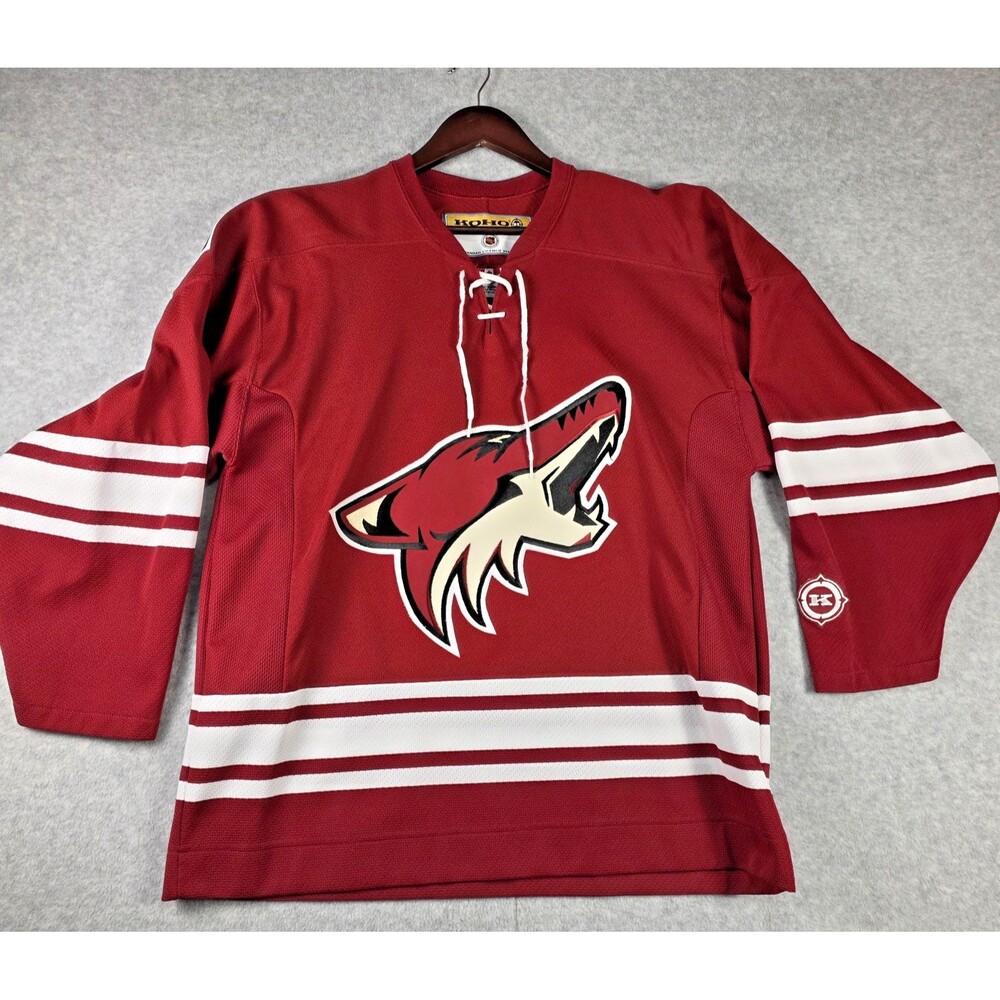 Vintage Red Phoenix Coyotes KOHO On Ice Home Jersey Large